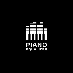 Piano equalizer creative logo design.