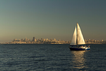 sailboat at sunset