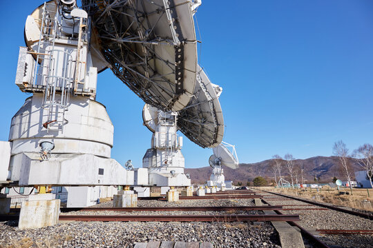 冬の野辺山宇宙電波観測所 ミリ波干渉計 長野県 南牧村