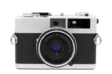 Vintage film camera isolated on white background