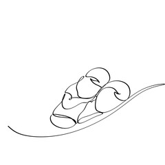 Baby in womb one single line drawing. Cute unborn fetus baby on mother womb isolated on white background. Pregnancy health care concept. Minimalism style.