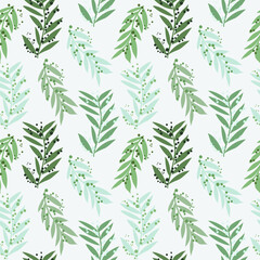 Trendy seamless botanical pattern. Contemporary background with floral minimalist shapes. Modern vector illustration perfect for prints, fabric, wrapping paper, textile, wallpaper.