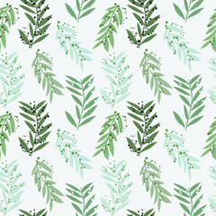 Trendy seamless botanical pattern. Contemporary background with floral minimalist shapes. Modern vector illustration perfect for prints, fabric, wrapping paper, textile, wallpaper.