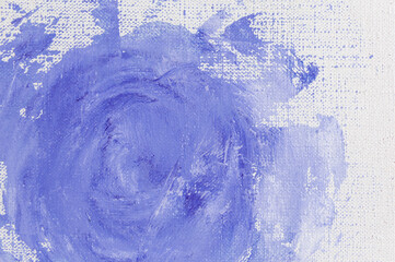 creative background, stain of colored primer rubbed on the surface of a linen canvas, temporary...