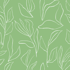 Modern minimalistic seamless pattern. Contemporary background with tropical abstract minimalist shapes. Trendy vector illustration perfect for prints, fabric, wrapping paper, textile, wallpaper.