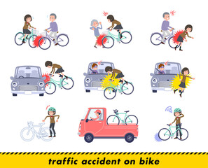 flat type school girl beige Blazer_accident-on-bike