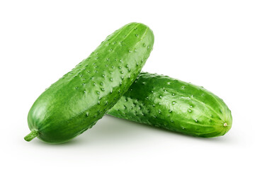 Cucumbers isolated on white background 