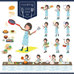 flat type school girl beige Blazer_cooking