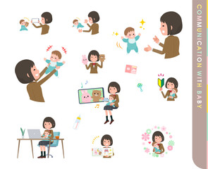 flat type school girl beige Blazer_with-baby