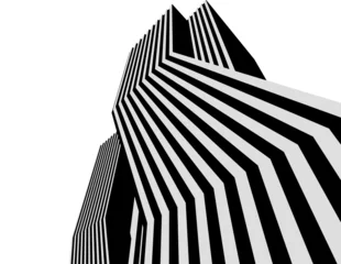 Rolgordijnen zonder boren 3d view of abstract architecture © Yurii Andreichyn