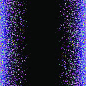 Purple Glitter Sparks. Shiny Confetti And Glowing Lights. Vector Illustration.
