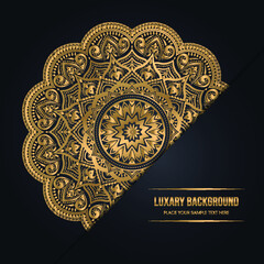 Luxury Mandala Vector Background With Golden Arabesque Royal Pattern