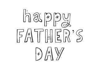 Happy fathers day. Lettering. Holiday calligraphy text