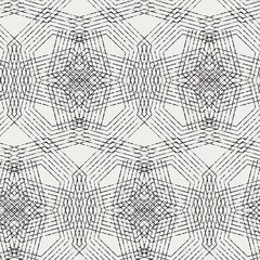 Seamless abstract geometric pattern in flat red blue black white. High quality illustration. Abstract design of red and blue overlaid to form a modern attractive abstract seamless surface design.