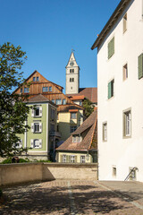 Fototapeta na wymiar Historic buildings in the city of Meersburg, Germany