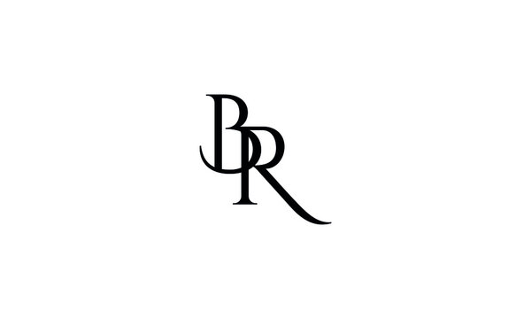 alphabet letters monogram icon logo BR or RB