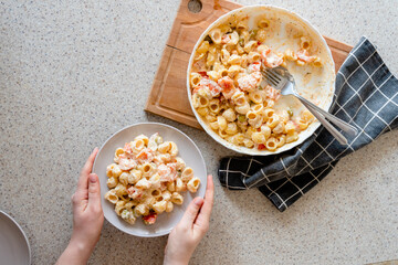 pasta with tomatoes and feta cheese