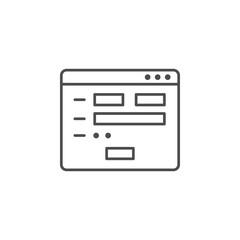 Online form line outline icon