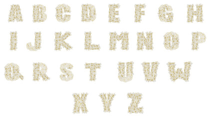 Naklejka premium The letters are made of rice