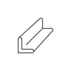 Steel corner line outline icon