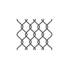 Metal mesh rabitz line icon