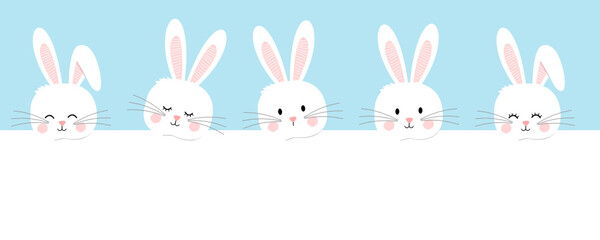 Cute bunny cartoons vector illustration.
