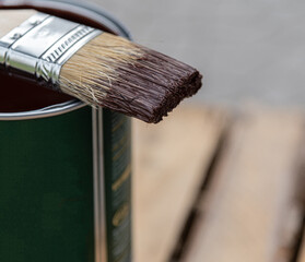 painting wood with a protective color