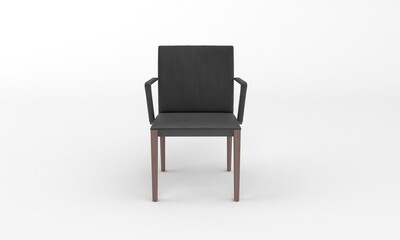 Chair Front View furniture 3D Rendering