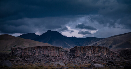 mountains storm clouds andes range