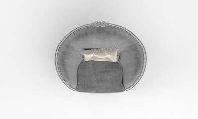 Single Sofa Chair front View furniture 3D Rendering