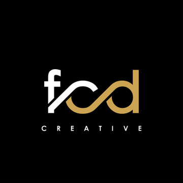 FCD Letter Initial Logo Design Template Vector Illustration