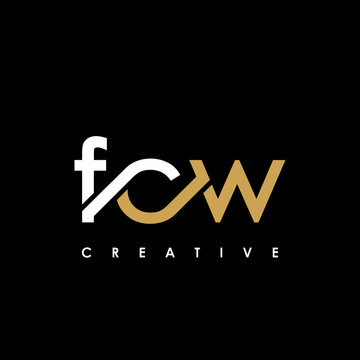 FCW Letter Initial Logo Design Template Vector Illustration