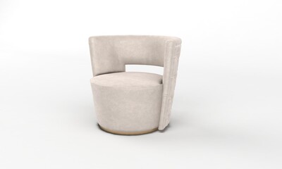 Single Sofa Chair side View furniture 3D Rendering