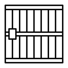 Jail Bars Vector Icon Design, Law Firm and Legal institutions Stock illustration,  correctional facility Gate on White background, Prison Concept