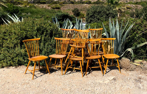 chairs in the nature