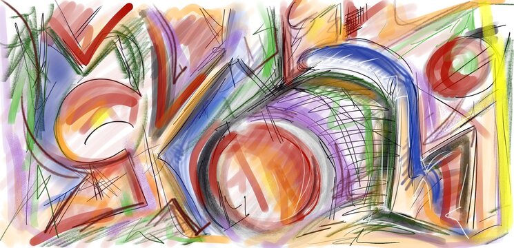 Digital art contemporary of Kika Magalh&atilde;es fullcolor