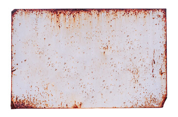 Rust corrosion white iron sign,Rust of metals.Corrosive Rust on old iron white.Use as illustration...