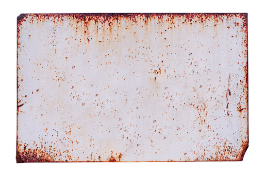 Rust corrosion white iron sign,Rust of metals.Corrosive Rust on old iron white.Use as illustration for presentation.                               
