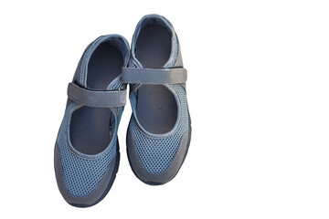 Female casual summer shoes isolated on the white background