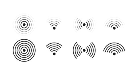 Wifi signal icons set illustration - obrazy, fototapety, plakaty