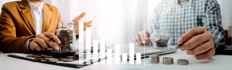 Searching Browsing Internet Data Information with blank search bar.businessman working with smart phone, tablet and laptop computer on desk in office. Networking Concept