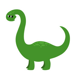  Сartoon dinosaur in children's style. Vector illustration isolated on white background.