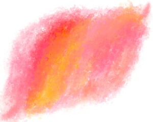 Abstract Watercolors red yellow and pink pastel tone , texture of haze ,splashing on white background ,illustration for wallpaper or backdrop