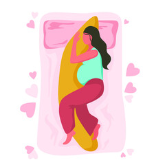 Banner about pregnancy and motherhood. Pregnant woman. Vector illustration.