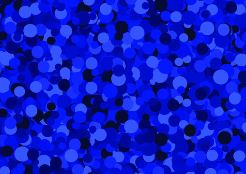 Blue circles background. Blue confetti. Vector illustration. © Karine