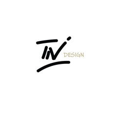 Initial TN T N beauty monogram and elegant logo design