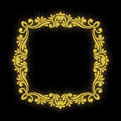 Retro shiny frame or border. Vector illustration.