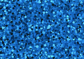 Blue circles background. Blue confetti. Vector illustration.

