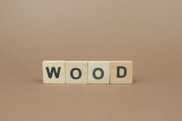 wood word written in wooden letters 