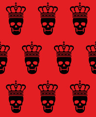 gothic texture with skull in crown